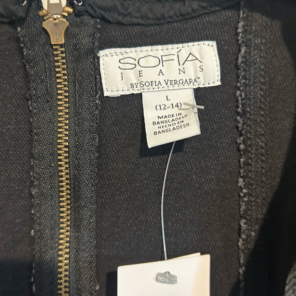 NWT Sofia V Black Sleeveless Jeans dress Size 10 - Picture 5 of 7